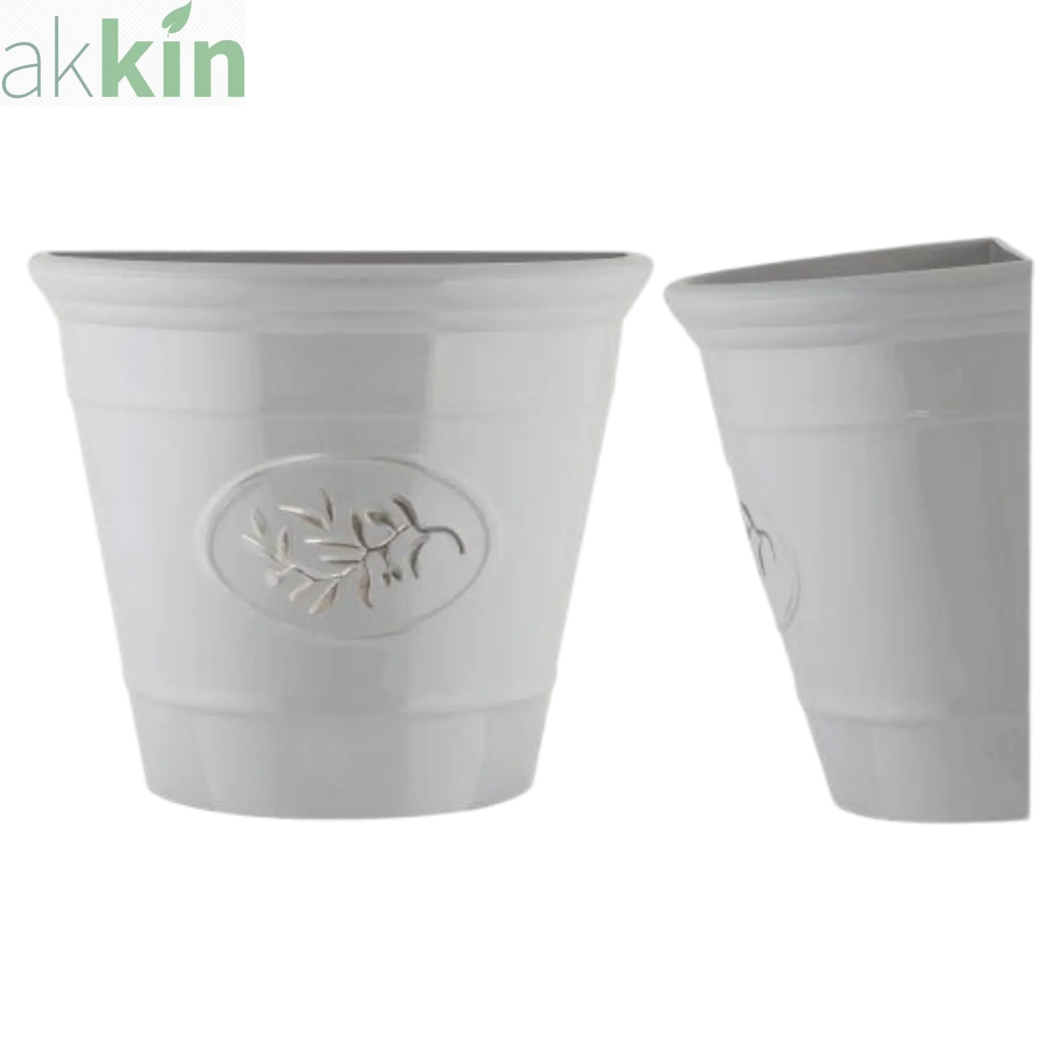 Olive Wall Planter 23cm - Grey AK Kin Garden Supplies