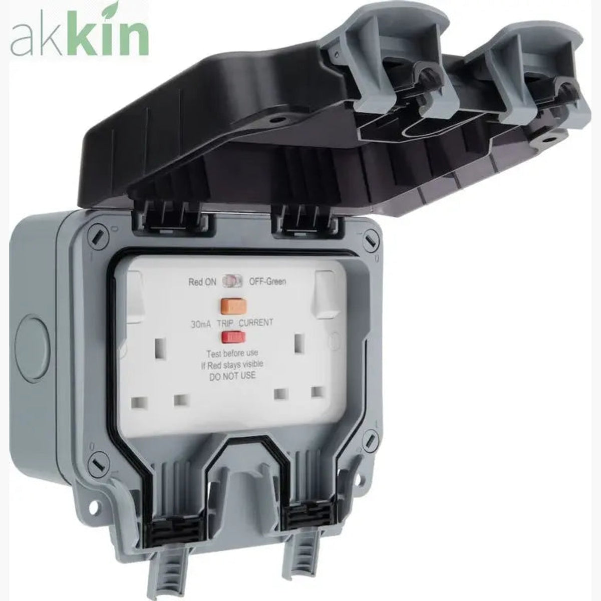 Outdoor Socket And RCD 2 Gang AK Kin Garden Supplies