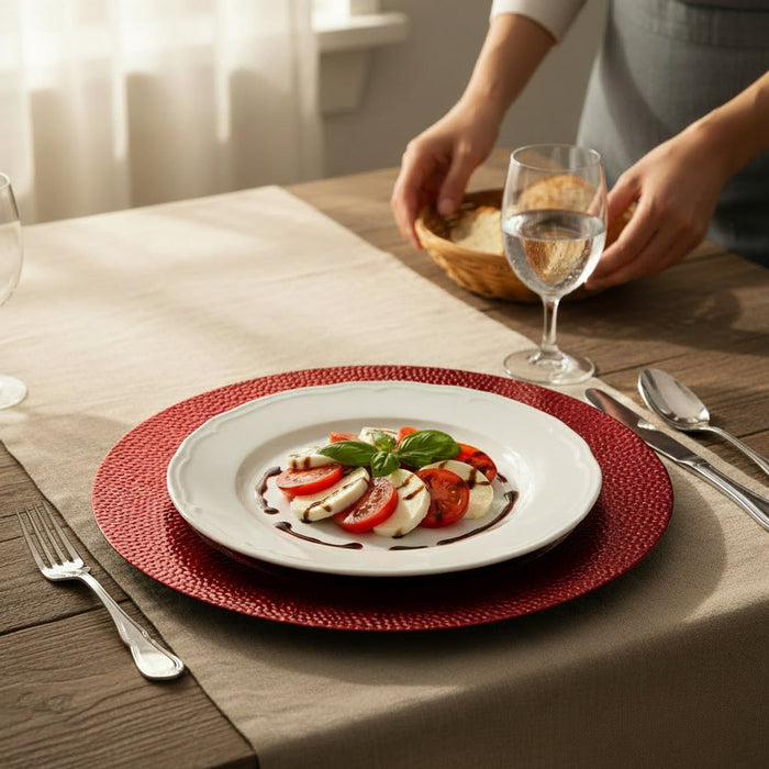 Paxton Red Pebble-Effect Charger Plate House, Home & Garden