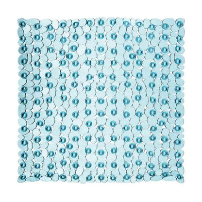 Pebble Blue Square Bath Mat  H1 x D54 x W54 AK Kin Garden Supplies