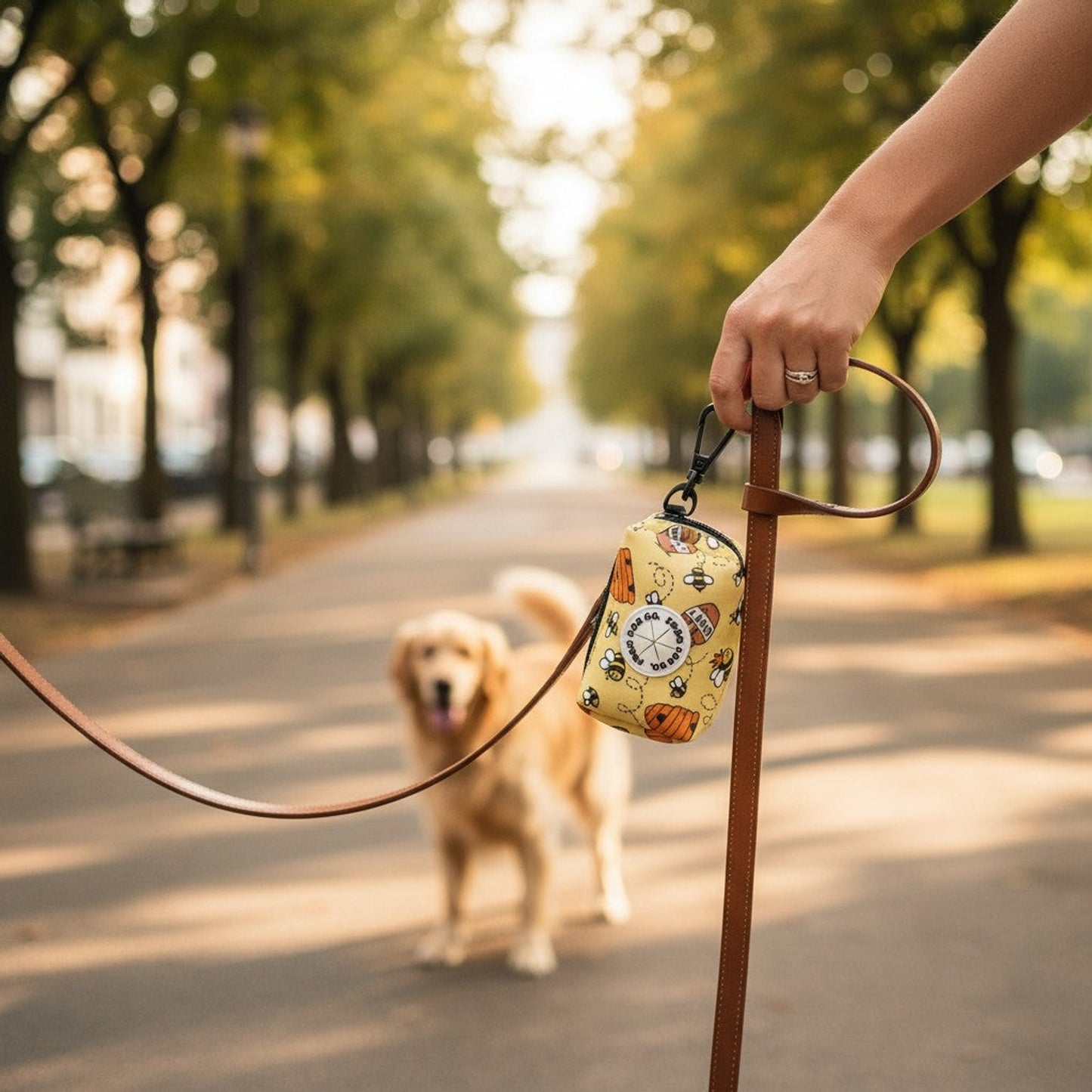 Poo Bag & Treat Holder -Bee Kind 10cm x 6cm x 4.5cm