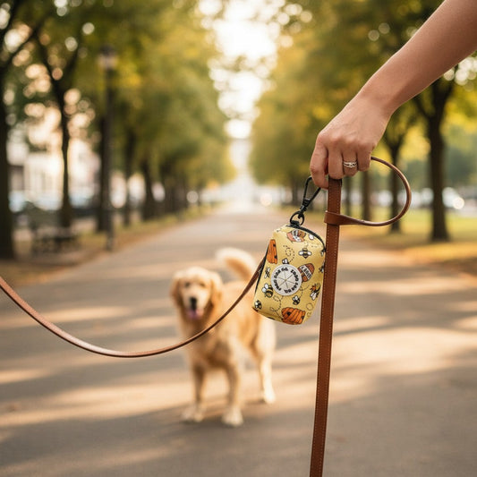 Poo Bag & Treat Holder -Bee Kind 10cm x 6cm x 4.5cm