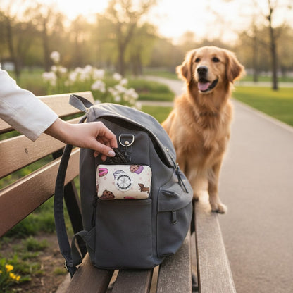 Poo Bag & Treat Holder - Puppaccino 10cm x 6cm x 4.5cm