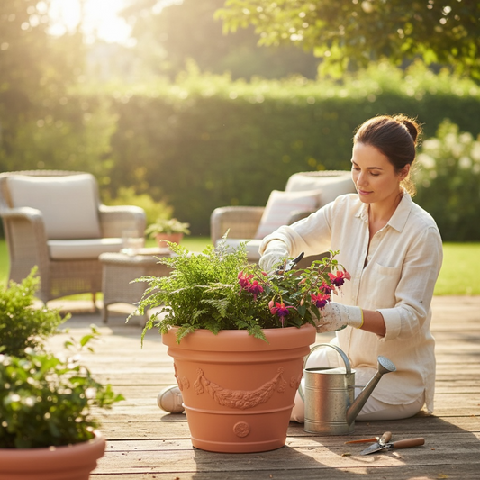 Premium Decorative Plastic Planter – Idra Grape 32L House, Home & Garden