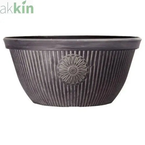 Premium Planter Somerville Bowl 14"  Chocolate Slate AK Kin Garden Supplies