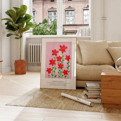 Pretty Petals' Flower Print Wall Art A3 AK Kin Garden Supplies