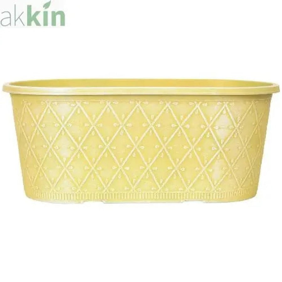 Prisma Decorative Planter Oval 16" - Sunglow Yellow AK Kin Garden Supplies