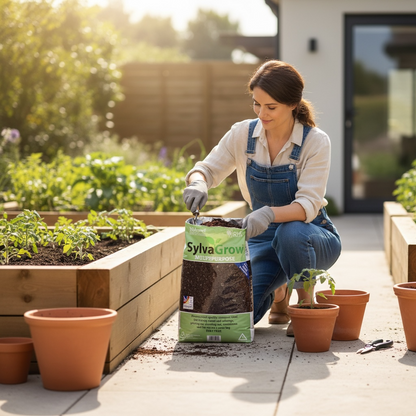 RHS Melcourt Sylvagrow Peat Free Multi-Purpose Compost 15lt Carry bag AK Kin Garden Supplies