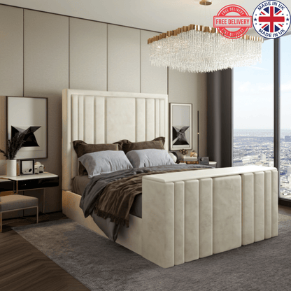 Rayna Panel Lined Tv Bed UK Beds Direct ltd