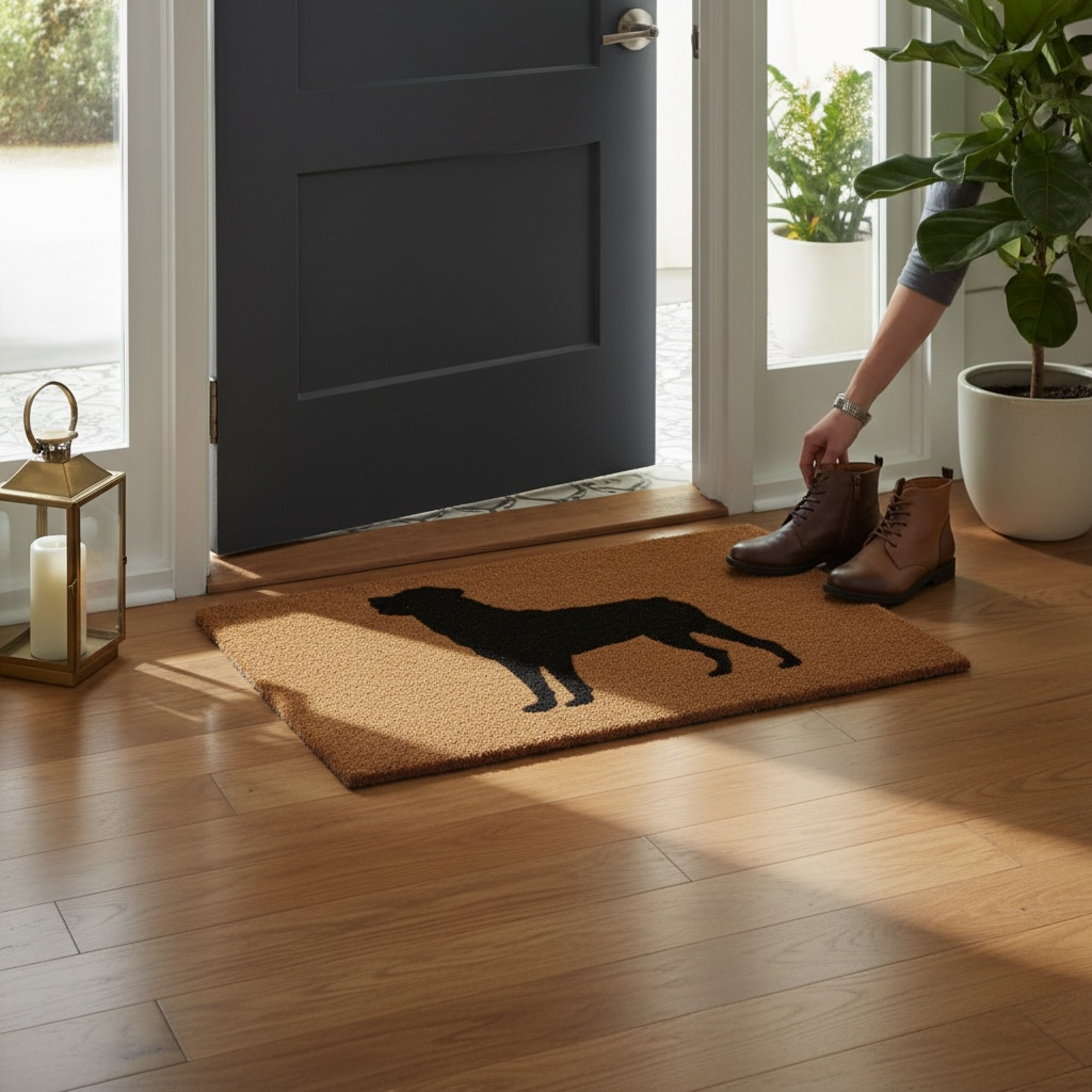 Rottweiler Coir Doormat H2 x D40 x W60 House, Home & Garden