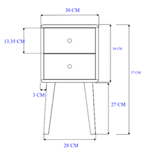Minimalist Mango Wood Logan Narrow Bedside Table