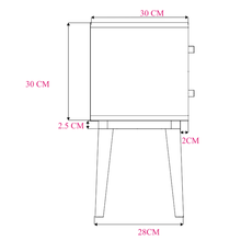 Minimalist Mango Wood Logan Narrow Bedside Table
