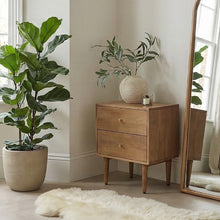 Scandinavian Light Walnut Oslo Bedside Table