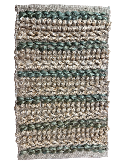 Sage & Natural Banana Fibre/Cotton Rug - Threaded Pistachio 120cm x 170cm House, Home & Garden
