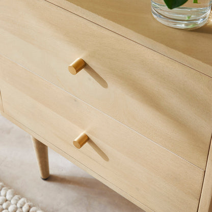 Scandinavian Light Oak Oslo Bedside Table Fishe and Lilly