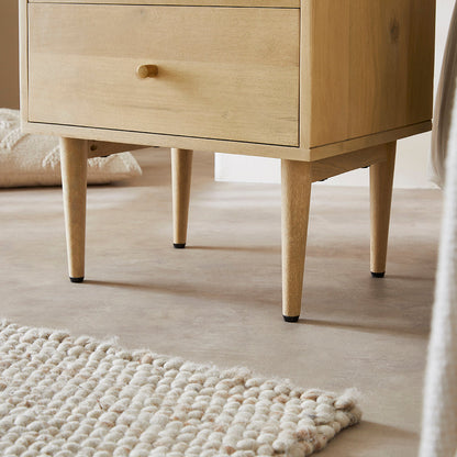Scandinavian Light Oak Oslo Bedside Table Fishe and Lilly