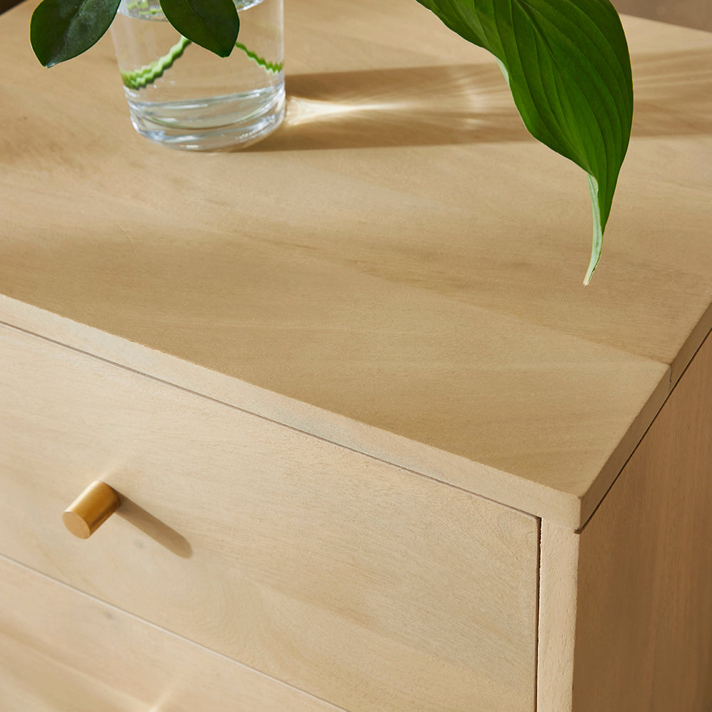 Scandinavian Light Oak Oslo Bedside Table Fishe and Lilly