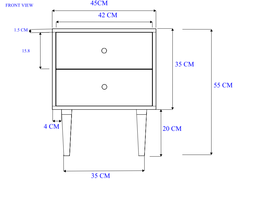 Scandinavian Light Oak Oslo Bedside Table Fishe and Lilly