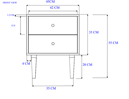 Scandinavian Light Oak Oslo Bedside Table Fishe and Lilly