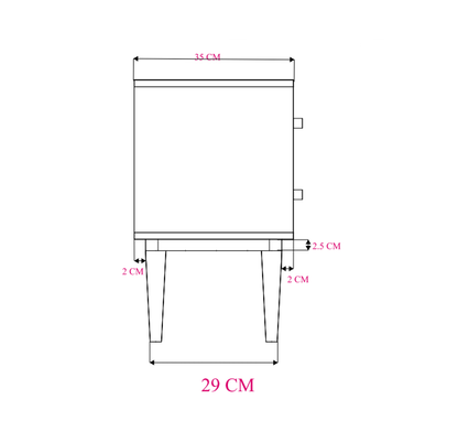 Scandinavian Light Oak Oslo Bedside Table Fishe and Lilly