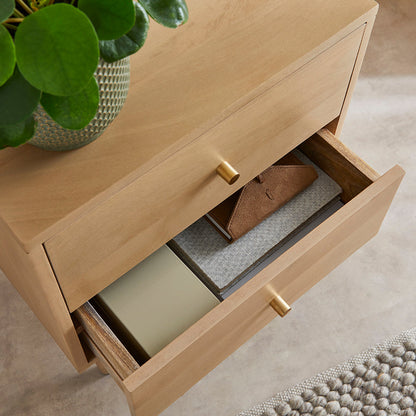 Scandinavian Light Oak Oslo Chest of 3 Drawers Fishe and Lilly