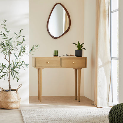 Scandinavian Light Oak Oslo Console, Dressing Table, and Desk Fishe and Lilly