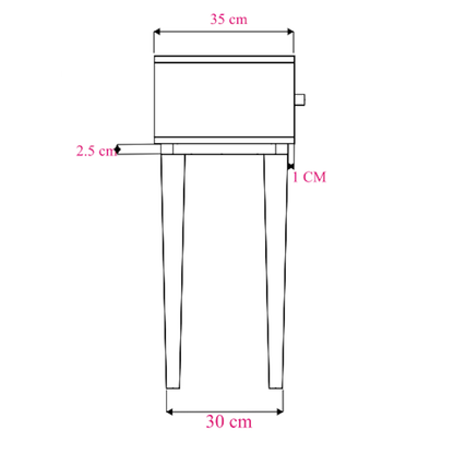 Scandinavian Light Oak Oslo Console, Dressing Table, and Desk Fishe and Lilly