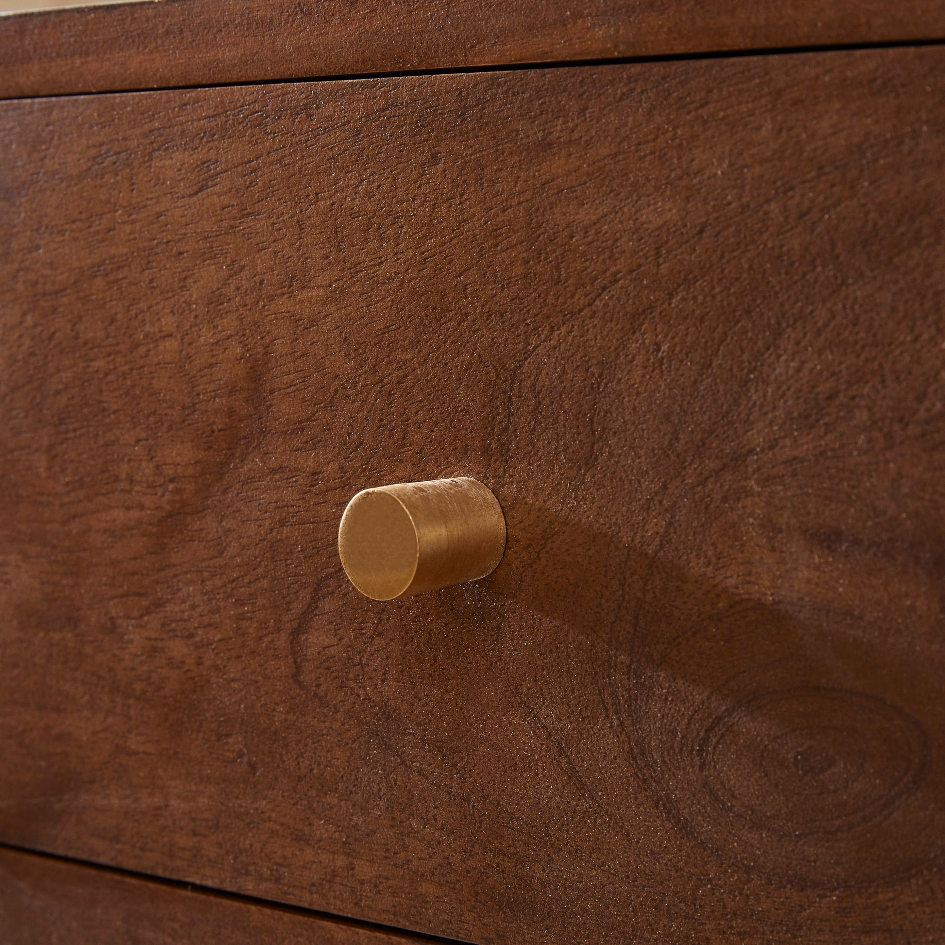 Scandinavian Walnut Logan Narrow Bedside Table Fishe and Lilly