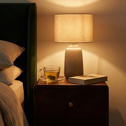 Scandinavian Walnut Logan Narrow Bedside Table Fishe and Lilly