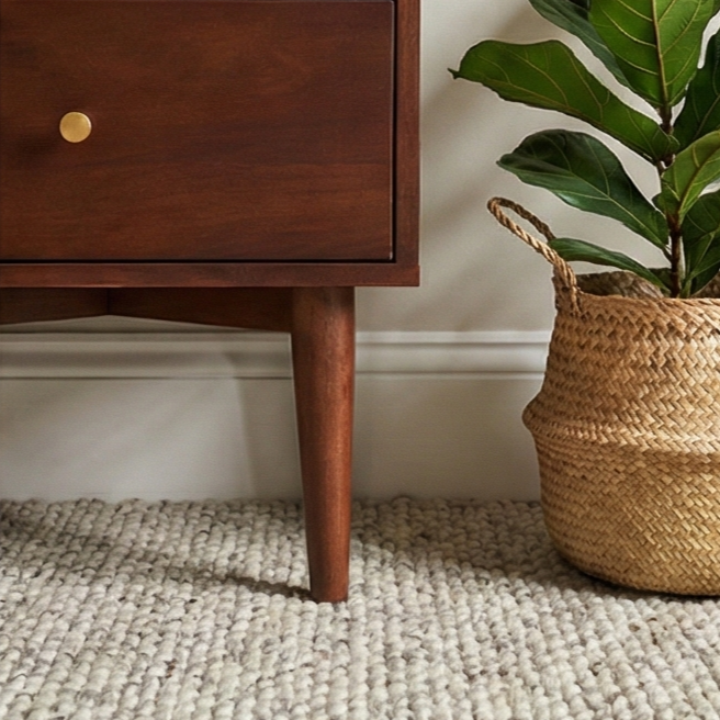 Scandinavian Walnut Oslo Bedside Table Fishe and Lilly