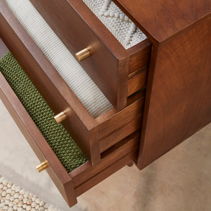 Scandinavian Walnut Oslo Chest of 3 Drawers Fishe and Lilly