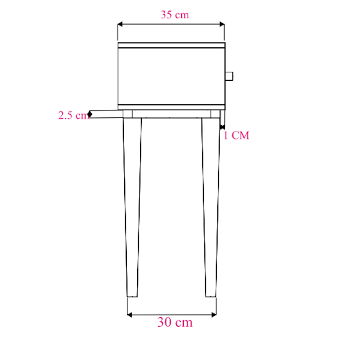 Scandinavian Walnut Oslo Console, Dressing Table, and Desk Fishe and Lilly