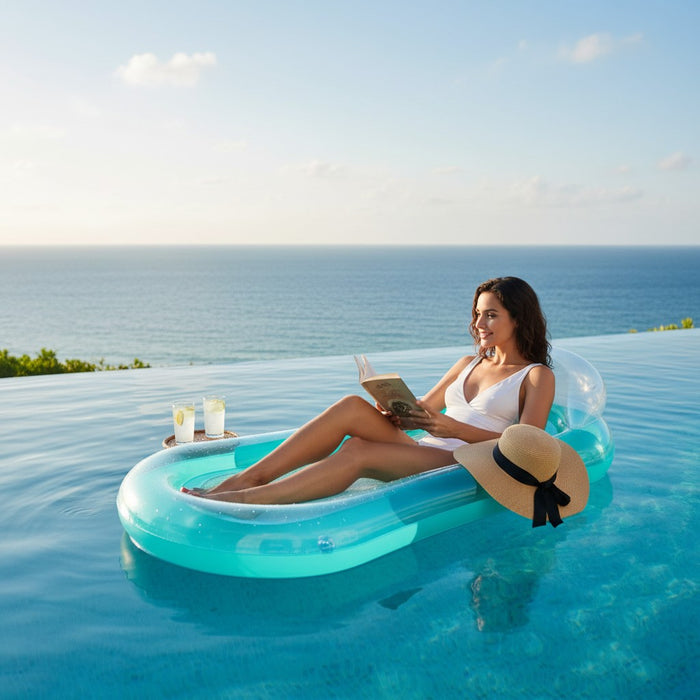 63" x 33" Aqua Lounge Pool Float - Blue