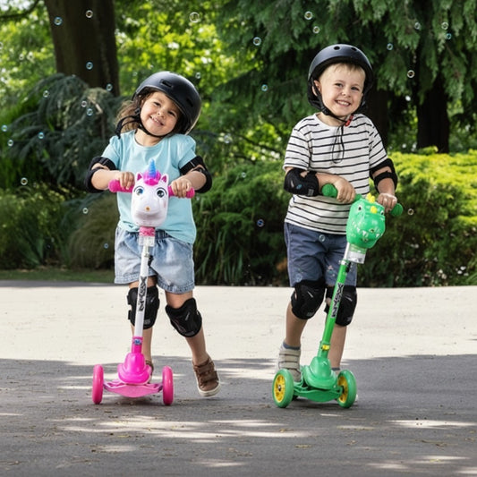 Xootz Dinosaur Bubble Go Scooter - Green
