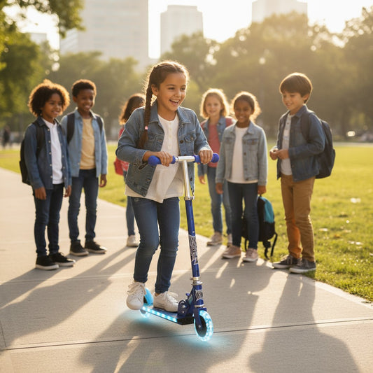 Xootz Wild Rider LED Scooter - Blue