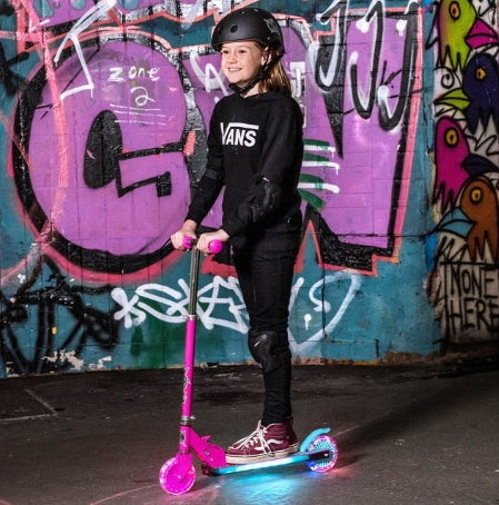 Xootz Wild Rider LED Scooter - Pink