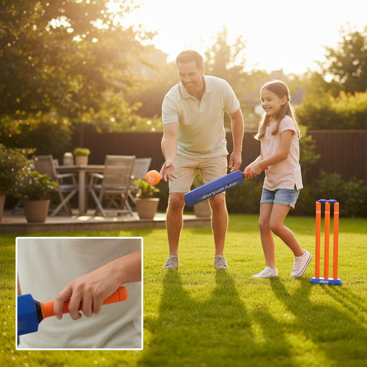 Powerplay Plastic Cricket Set - Blue - Size 3