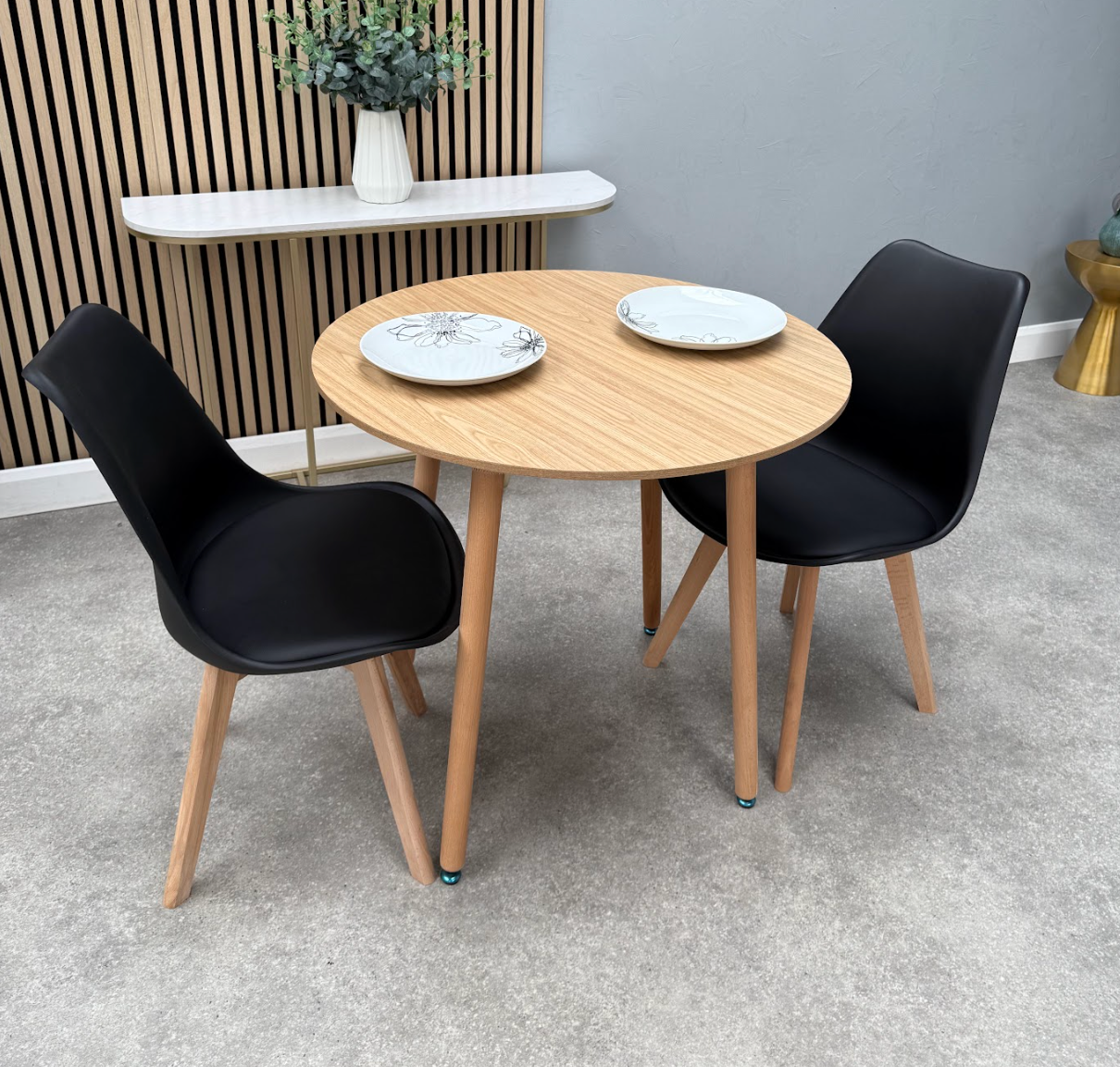 Jamie Lorenzo Halo Round Dining Set of 2