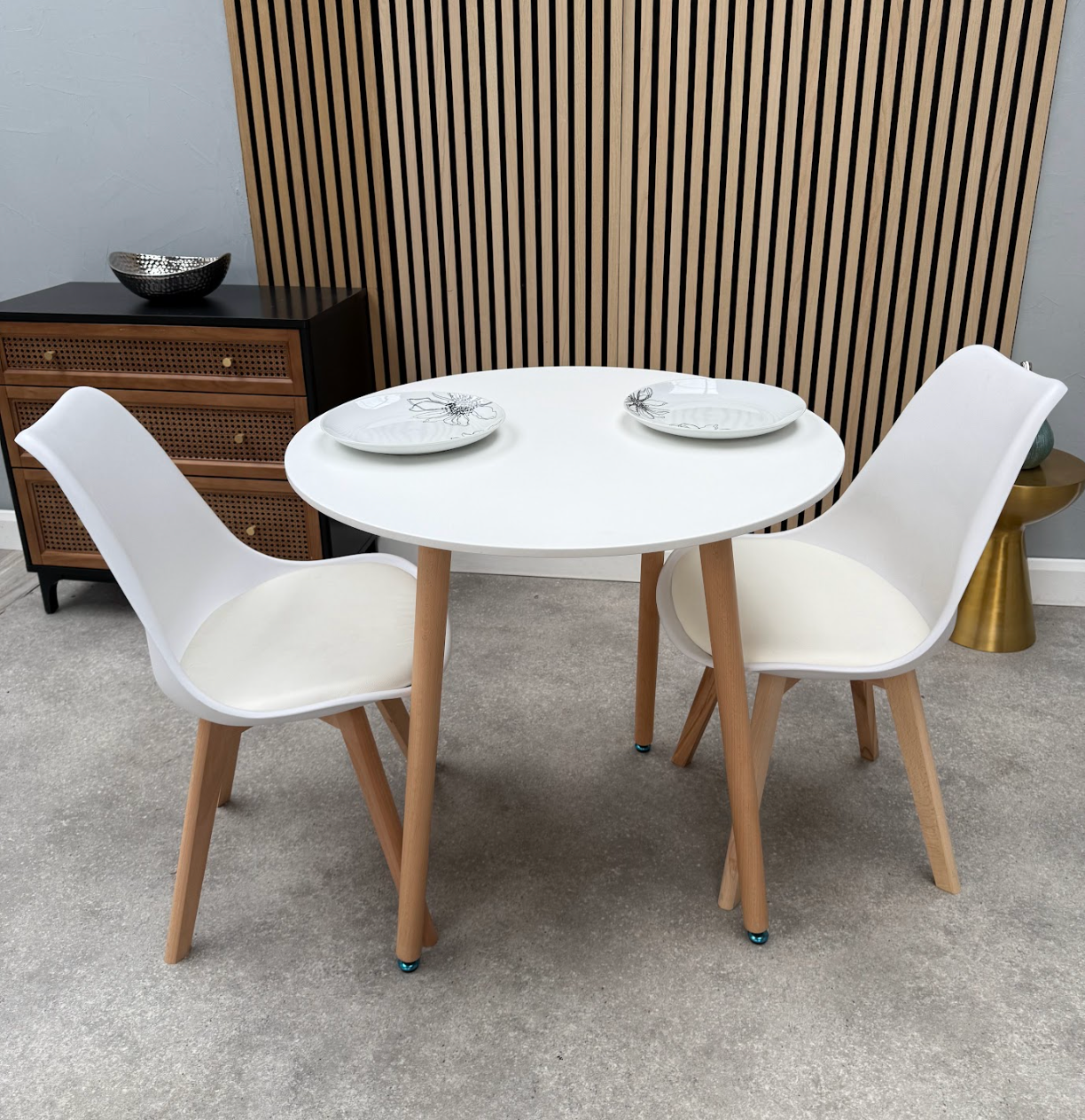 Jamie Lorenzo Halo Round Dining Set of 2