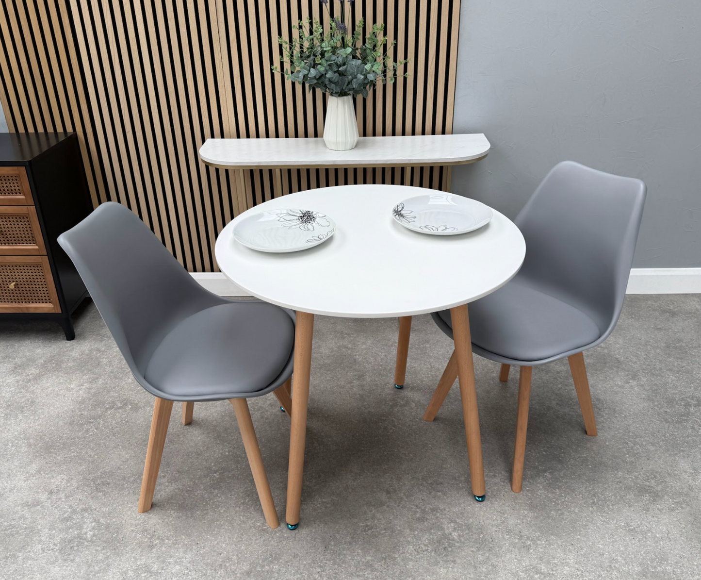 Jamie Lorenzo Halo Round Dining Set of 2