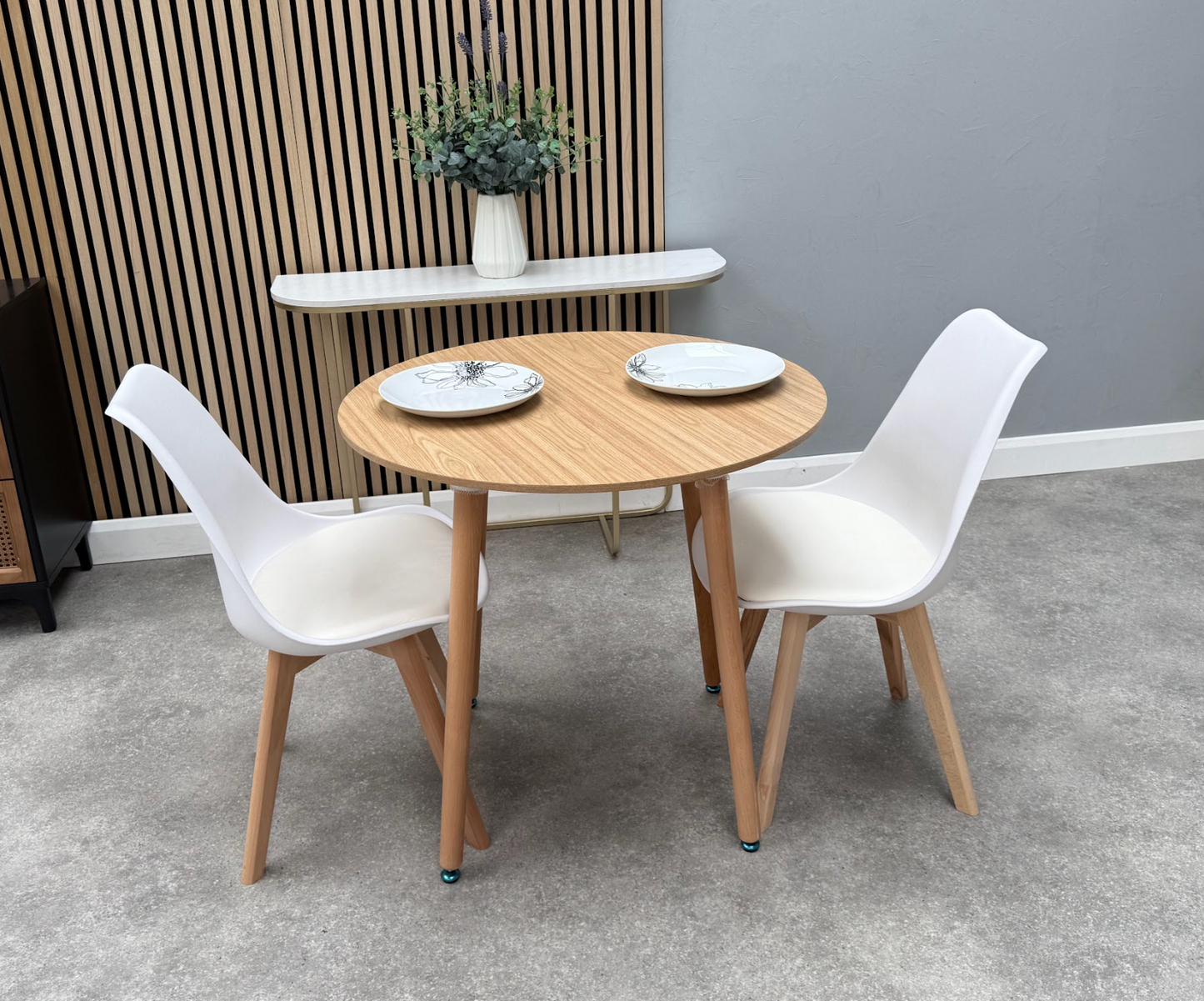 Jamie Lorenzo Halo Round Dining Set of 2