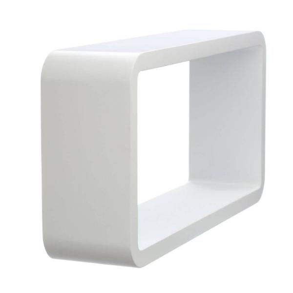 Set Of Three Varied White Wall Cubes House, Home & Garden