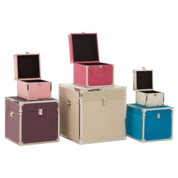 Set of 6 Carla Multicoloured Set of 6 Storage Trunks House, Home & Garden