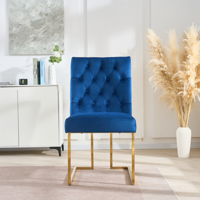 Siena Tufted Velvet Dining Chair – Gold Frame, Modern Luxury Accent PN Home