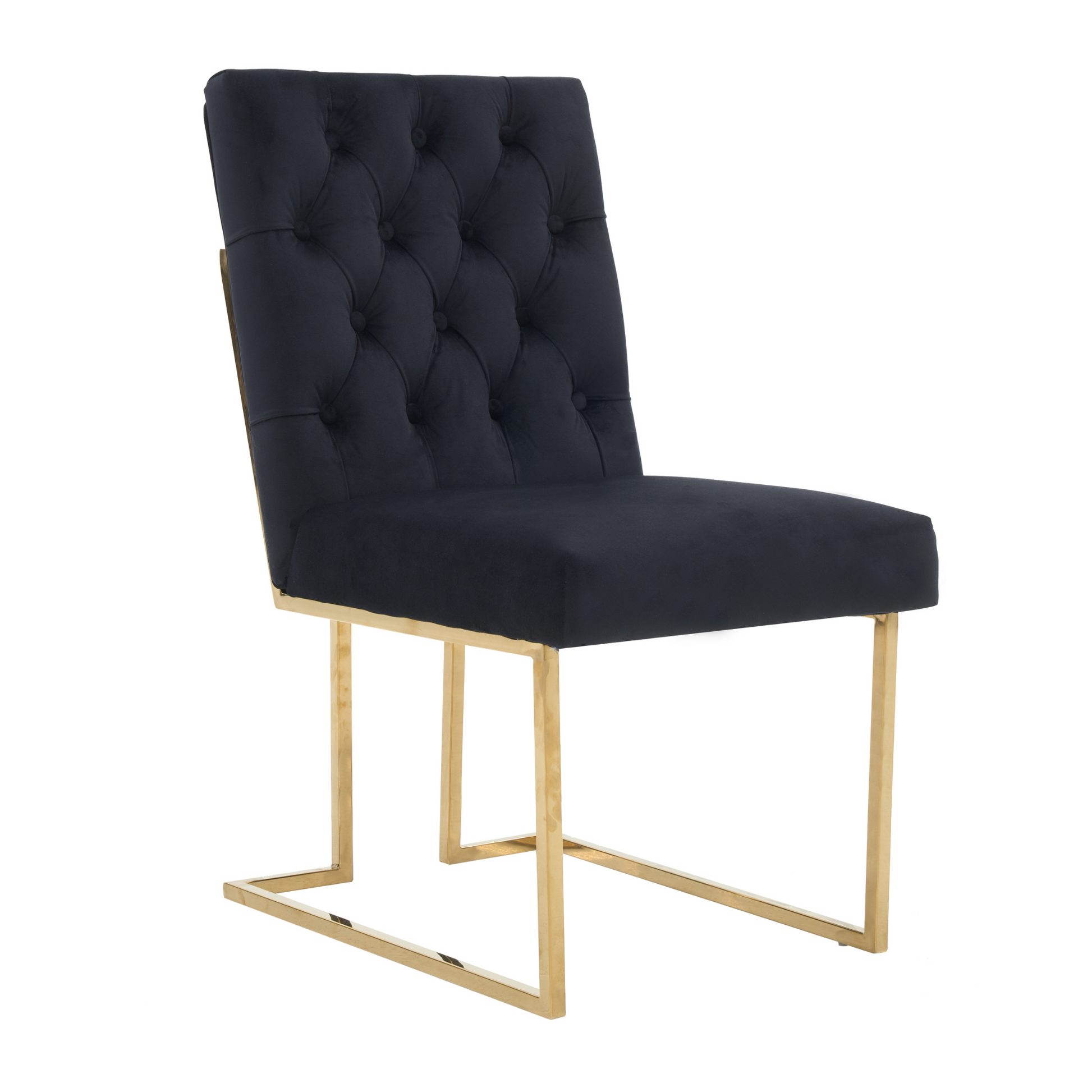 Siena Tufted Velvet Dining Chair – Gold Frame, Modern Luxury Accent PN Home