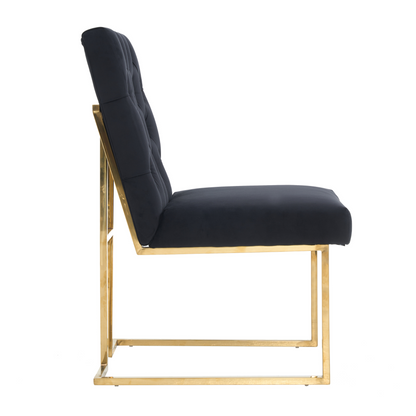 Siena Tufted Velvet Dining Chair – Gold Frame, Modern Luxury Accent PN Home