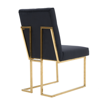Siena Tufted Velvet Dining Chair – Gold Frame, Modern Luxury Accent PN Home