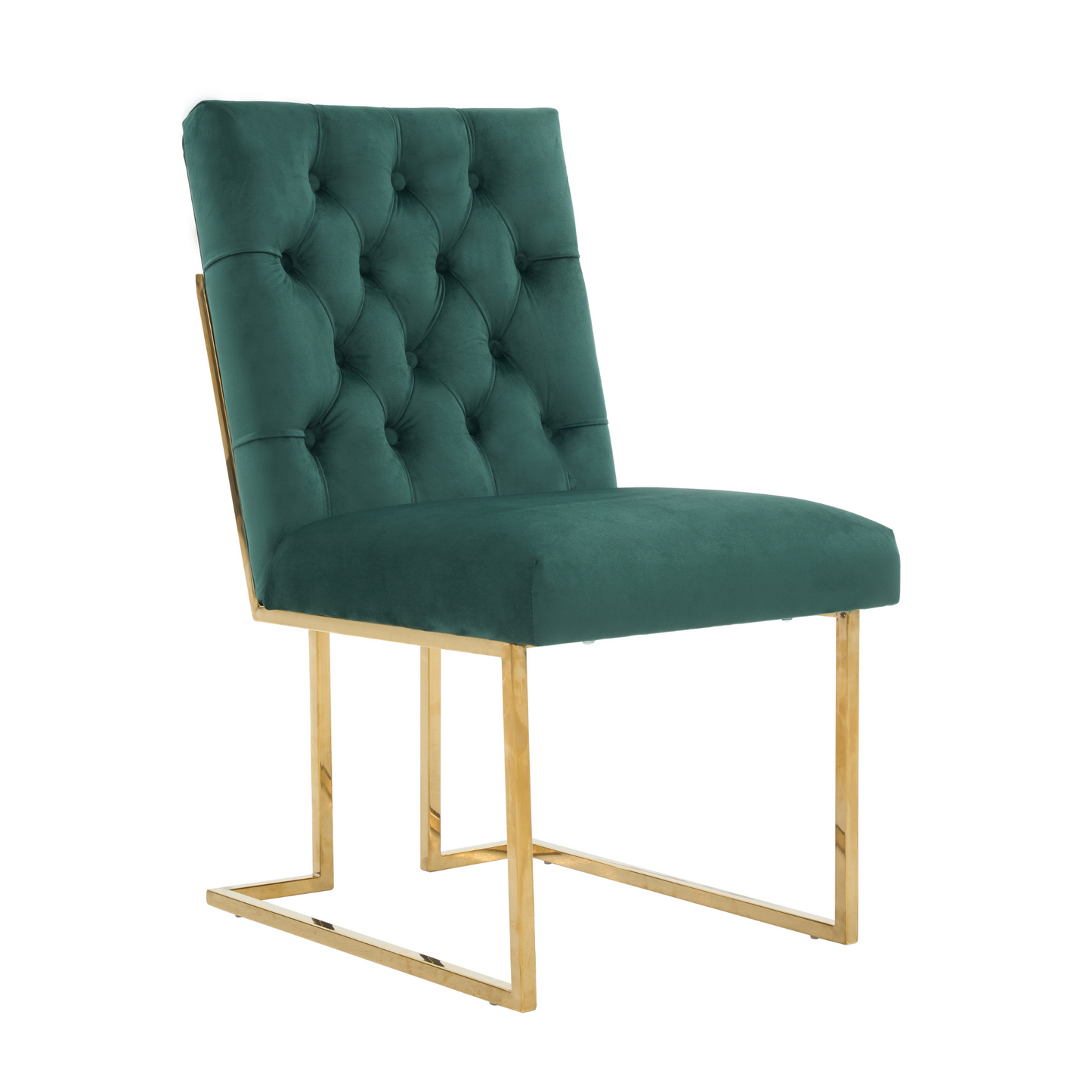Siena Tufted Velvet Dining Chair – Gold Frame, Modern Luxury Accent PN Home