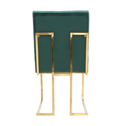 Siena Tufted Velvet Dining Chair – Gold Frame, Modern Luxury Accent PN Home