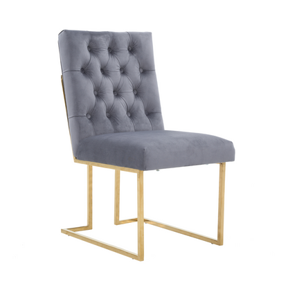 Siena Tufted Velvet Dining Chair – Gold Frame, Modern Luxury Accent PN Home